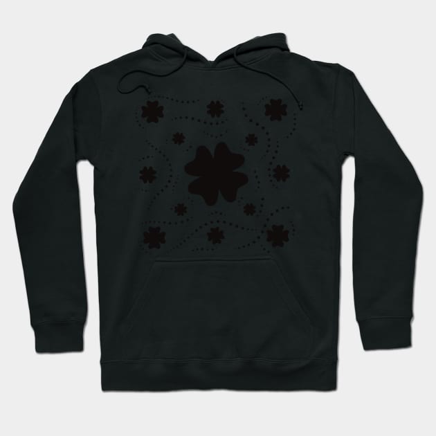 Black Clover Pattern Hoodie by Xatutik-Art